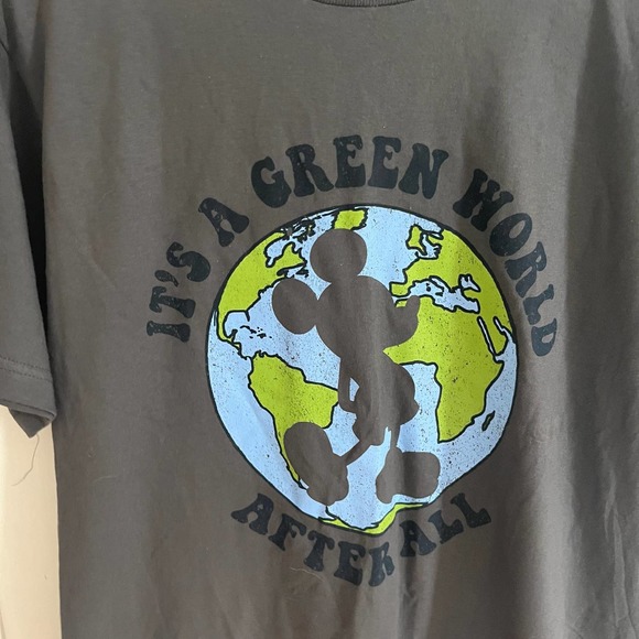 Disney Store Gray T-Shirt Mickey Mouse Silhouette Shirt - Picture 2 of 4